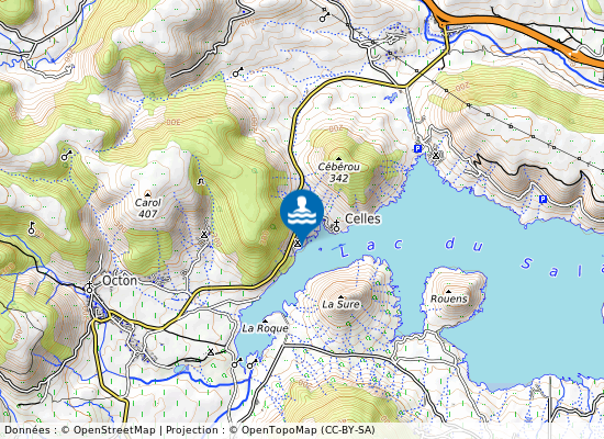 Lac Du Salagou-Le Mas sur la carte