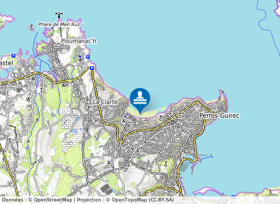 Trestraou sur la carte