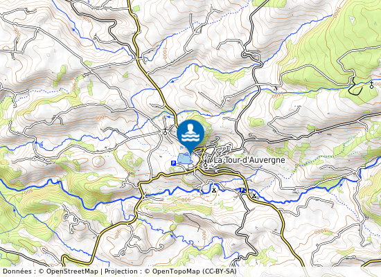 Plan D Eau De  La Tour D Auvergne sur la carte