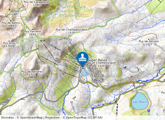 Plan D Eau De Super Besse sur la carte