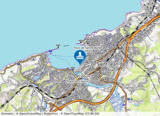 Grande Plage Sud (Rue Garat) sur la carte