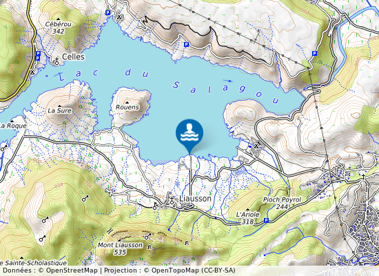 Lac Du Salagou-Ancienne Route sur la carte