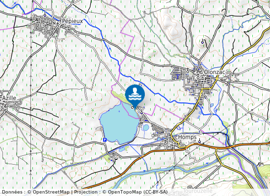 Etang De Jouarres sur la carte