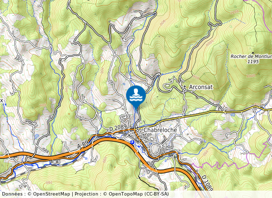 Plan D Eau De Chabreloche sur la carte