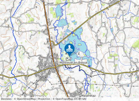Malafretaz - Plan D Eau De La Base De Plein Air La Plaine Tonique sur la carte