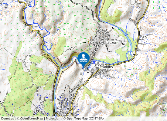L Ardeche A La Plage Privee Isla Cool Douce sur la carte