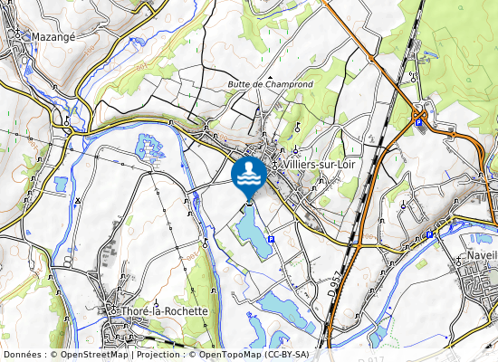 Etang Intercommunal _ Zone Bain sur la carte
